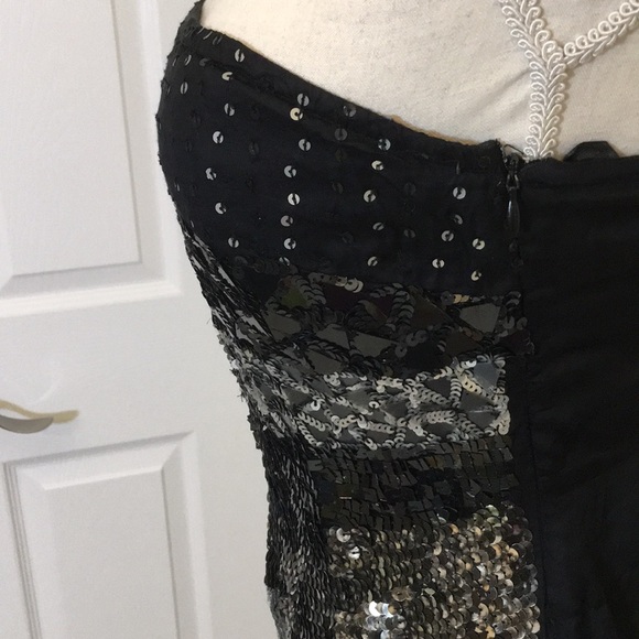 Stradivarius ❤ Black Sequin mini dress ! Size M - Picture 6 of 10